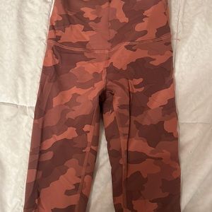 Lululemon red camo leggings